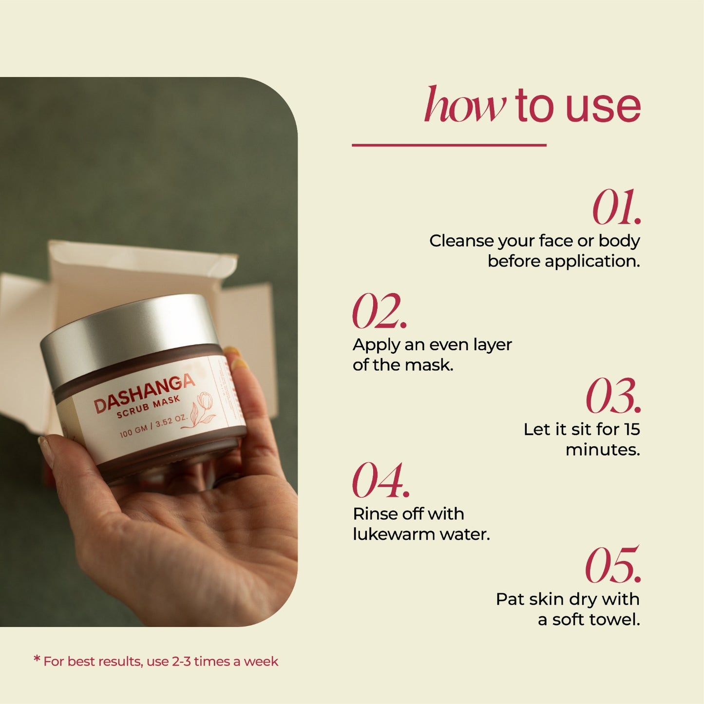 DASHANGA Mask and Scrub - 100GM
